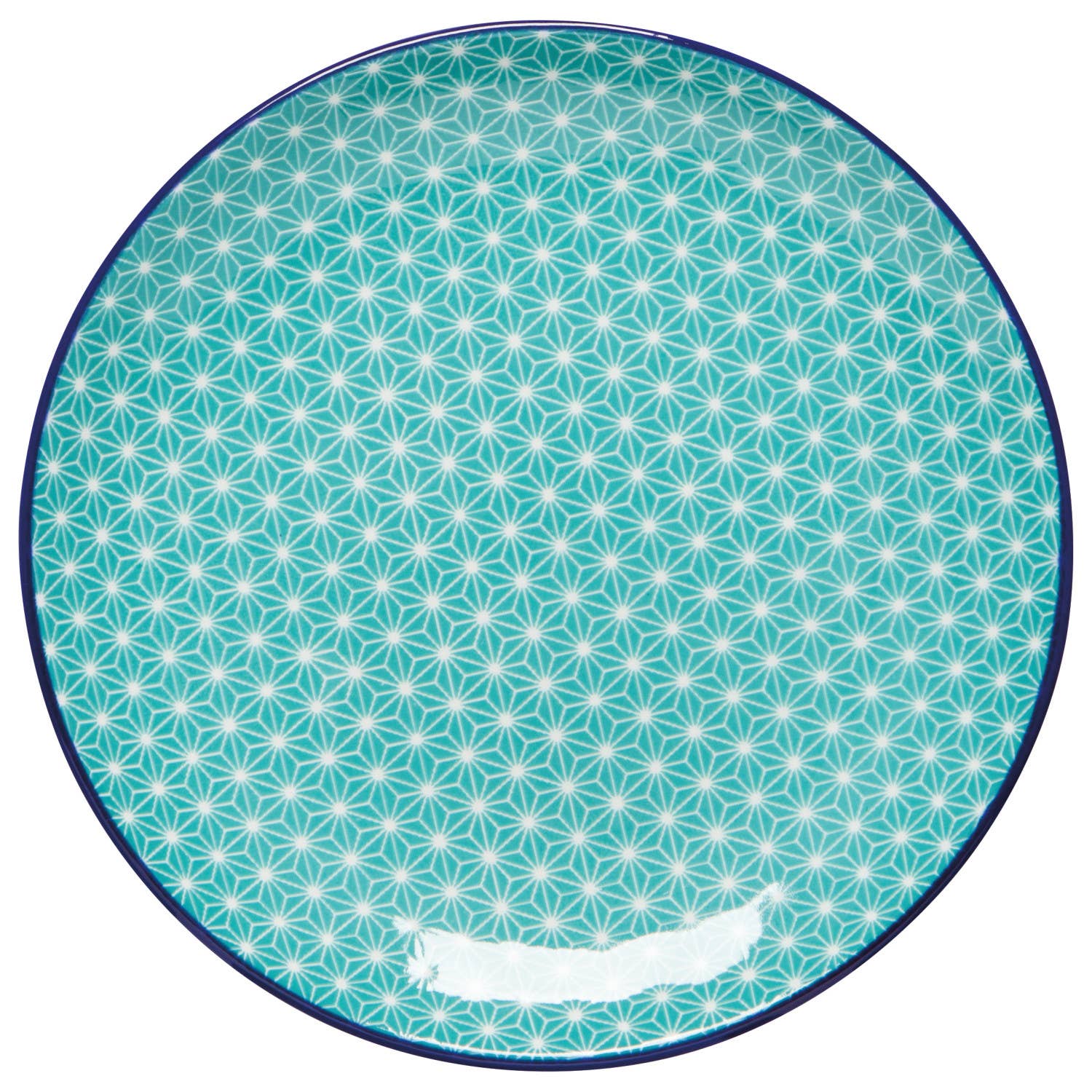 Now Designs by Danica - Aqua Stars Stamped Appetizer Plate 6 inch