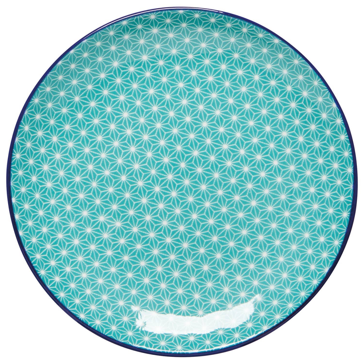 Now Designs by Danica - Aqua Stars Stamped Appetizer Plate 6 inch - MaisonBeach