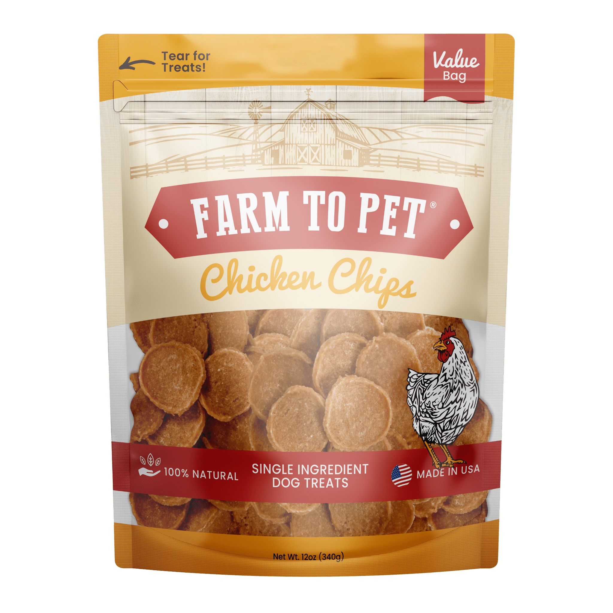 Farm to Pet - Chicken Chips: 12oz - MaisonBeach