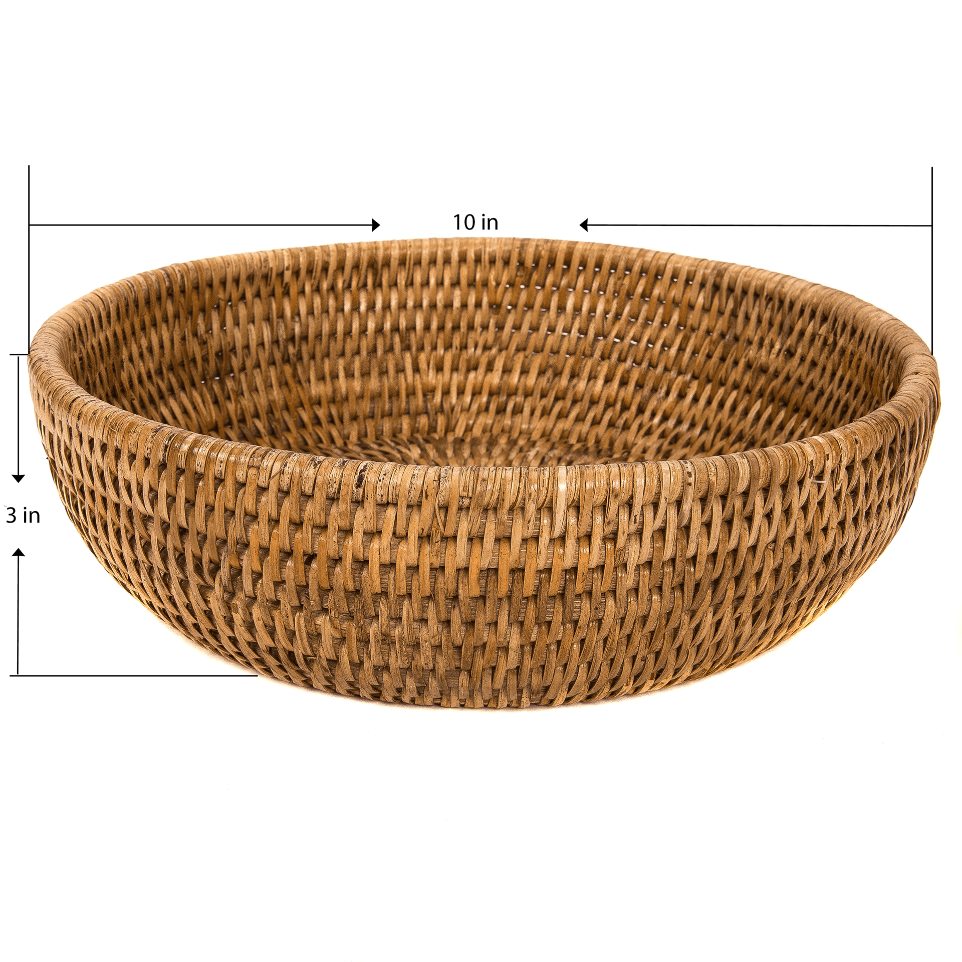 Honey Brown Rattan Everything Bowl