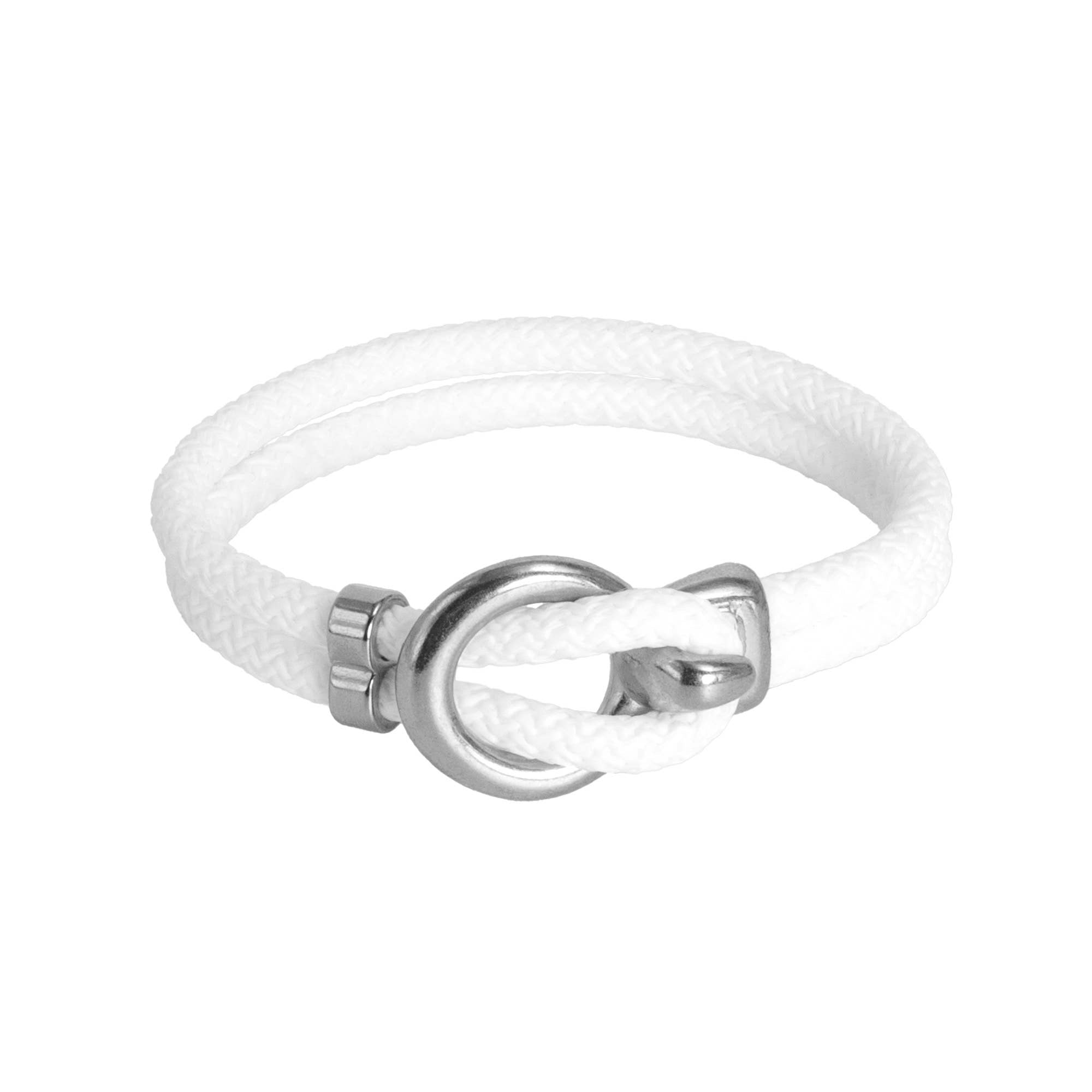Butler Hill - Newport Rope Bracelet Silver: Navy / Medium