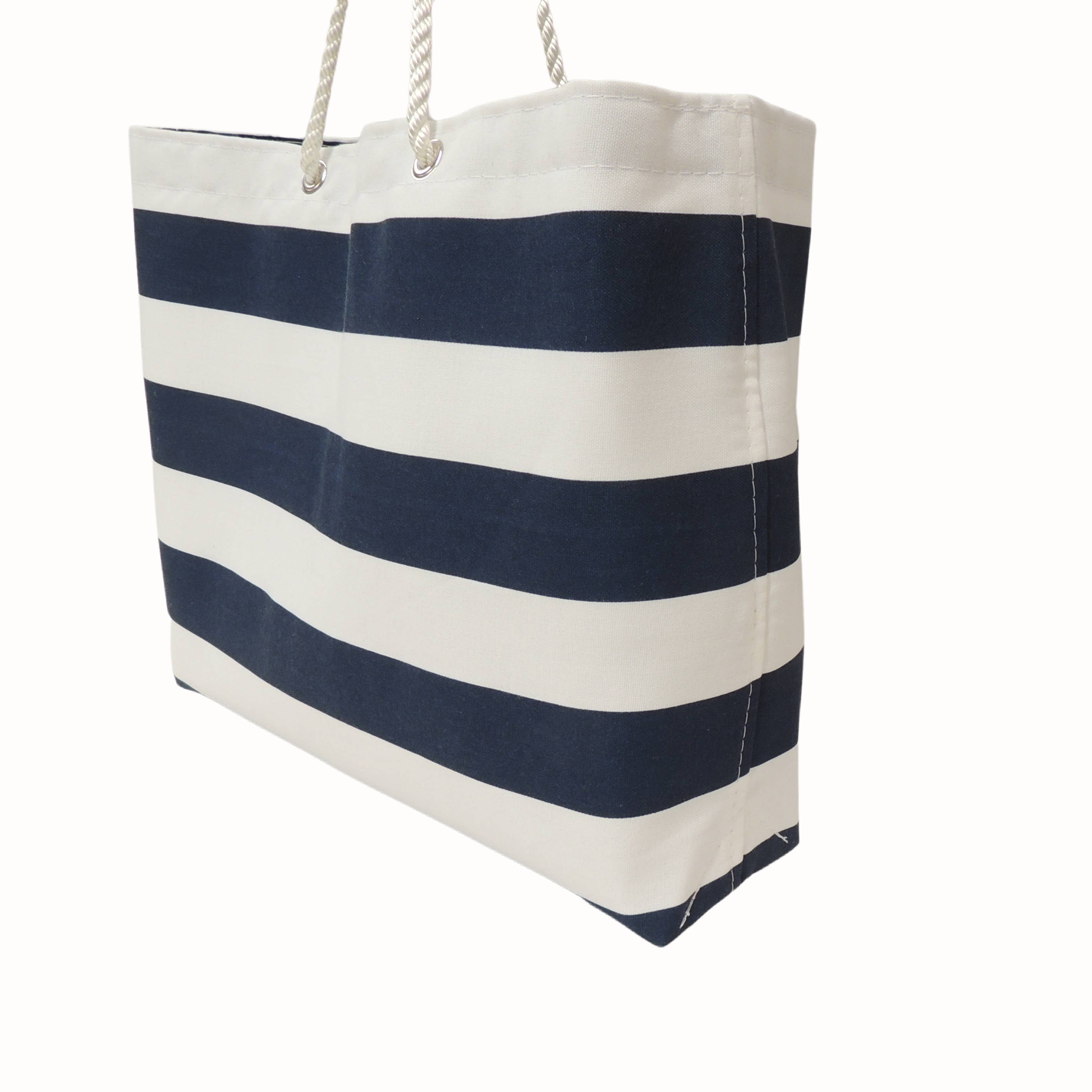 Nautical Tote – Navy and White Stripe - MaisonBeach