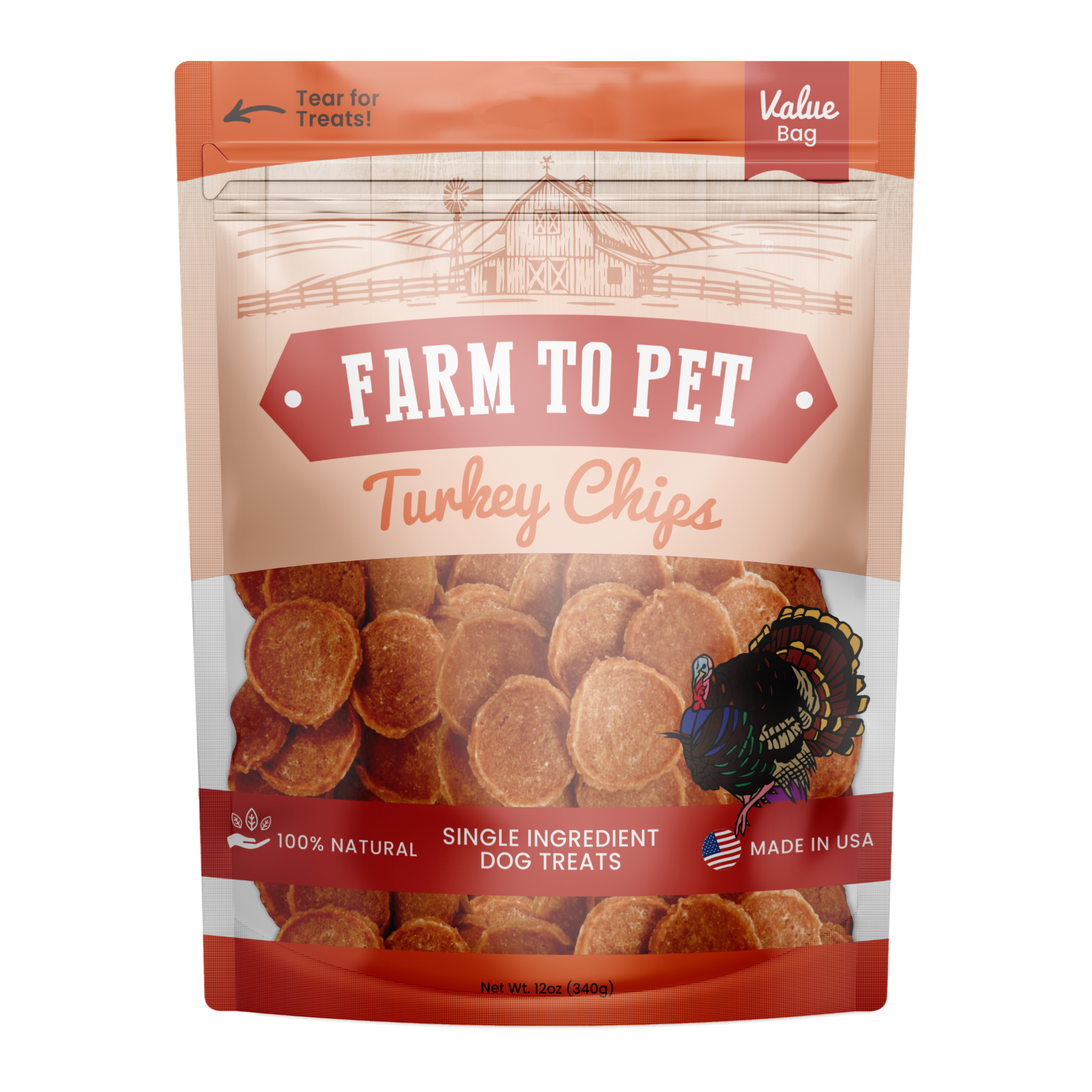 Farm to Pet - Turkey Chips: 4oz