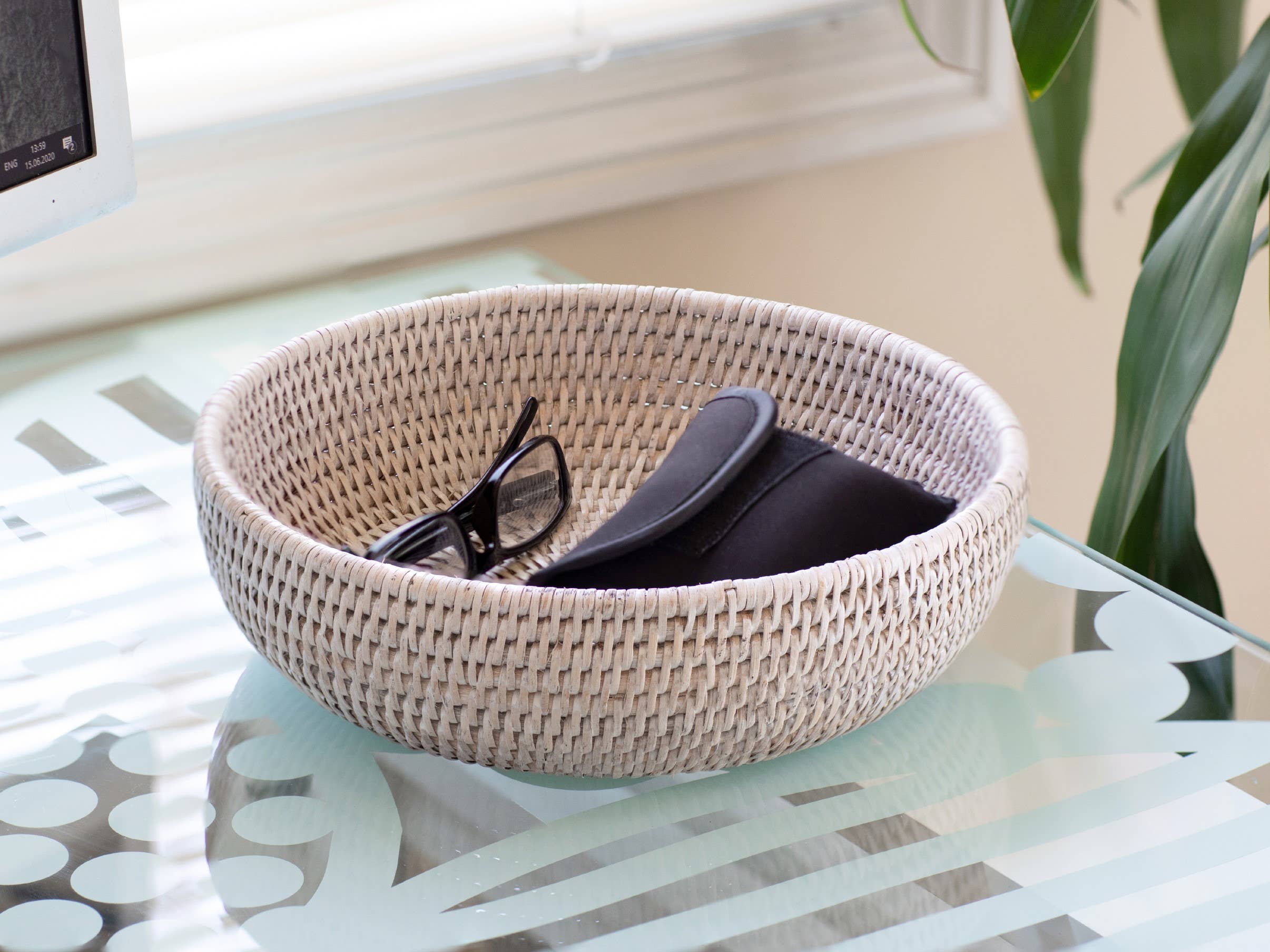 Espresso Rattan Everything Bowl