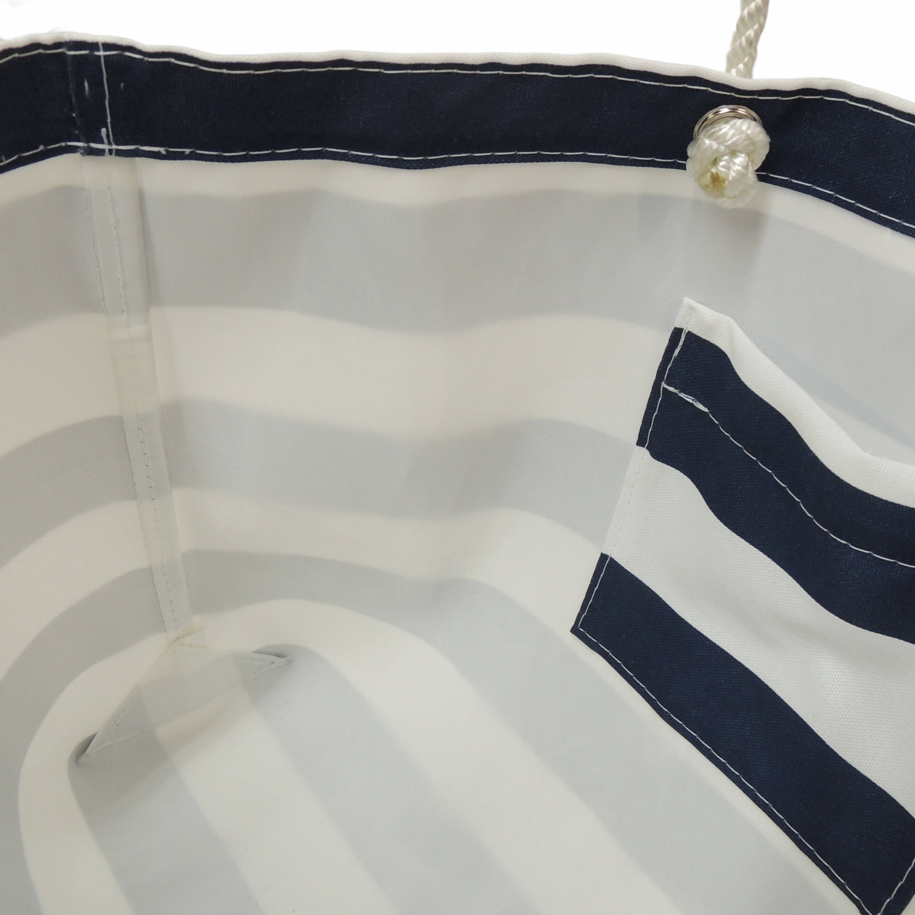 Nautical Tote – Navy and White Stripe - MaisonBeach