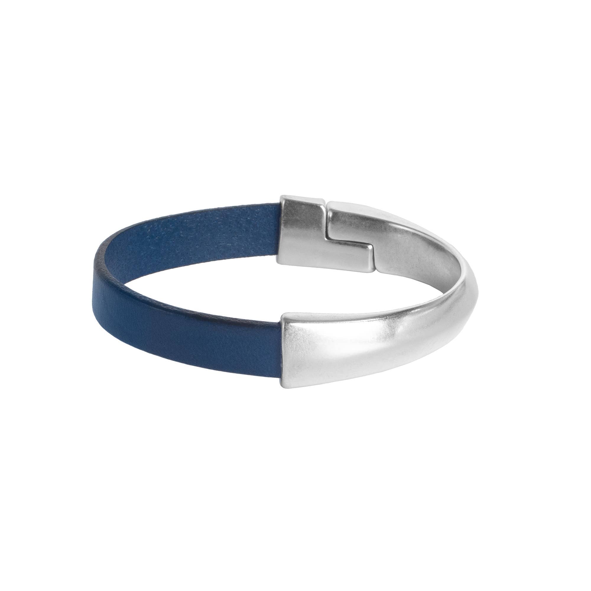 Butler Hill - Cape Elizabeth Bracelet Silver: Navy / Medium - MaisonBeach