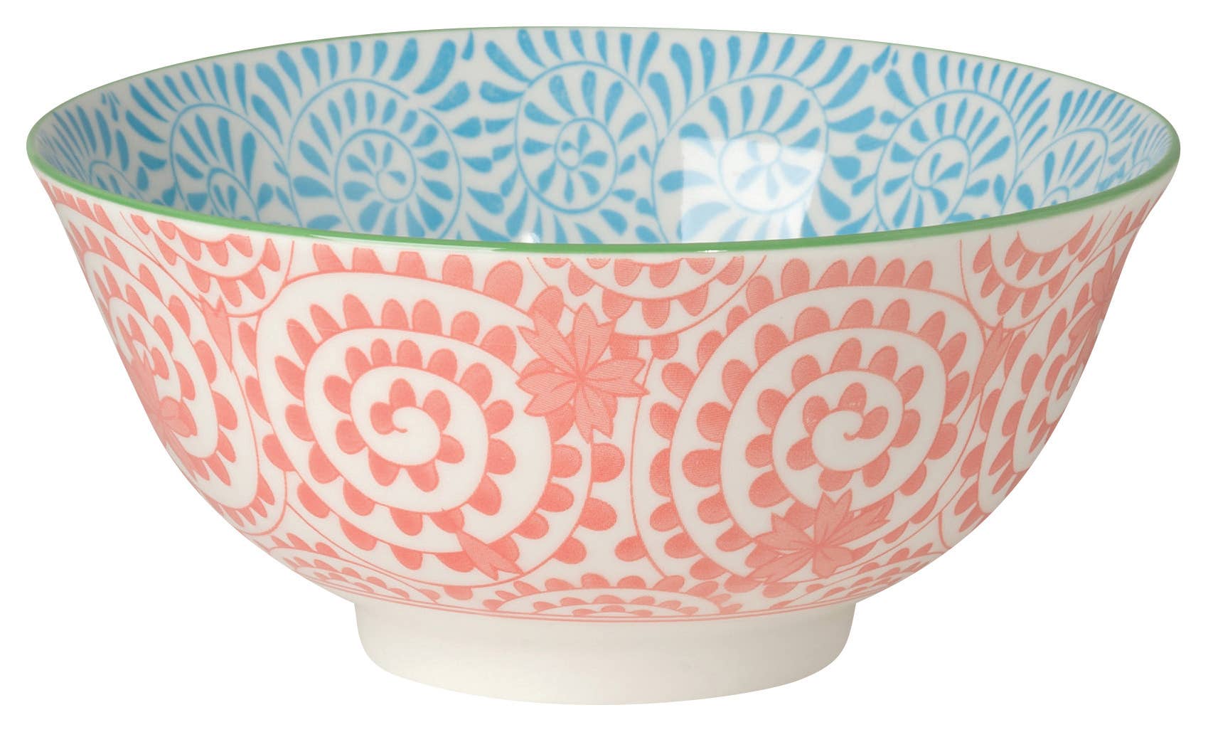 Now Designs by Danica - Orange and Blue Swirls Stamped Bowl 6 inch - MaisonBeach