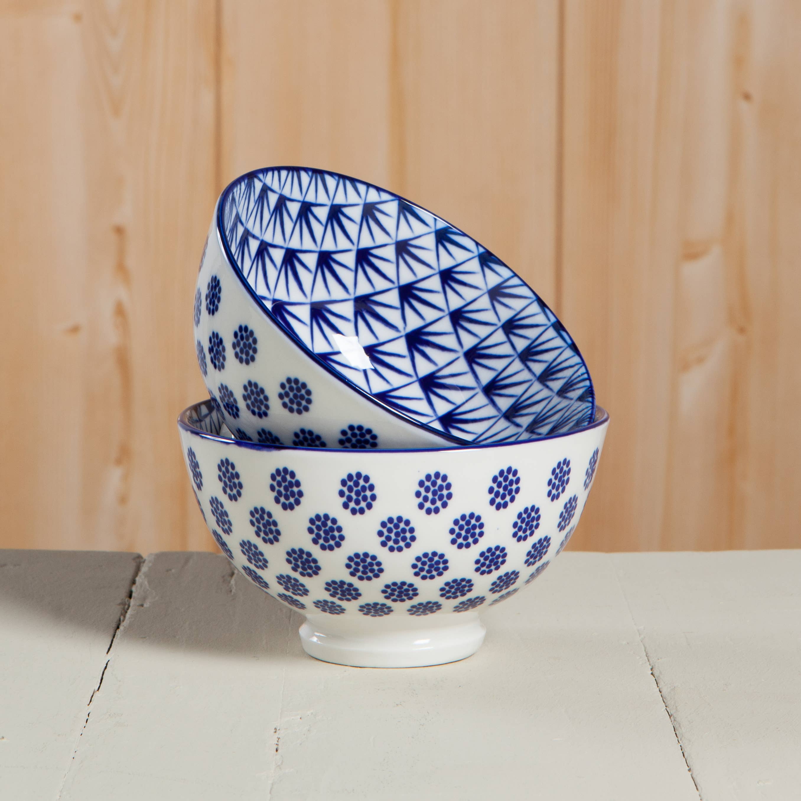 Now Designs by Danica - Blue Dots Stamped Bowl 4 inch