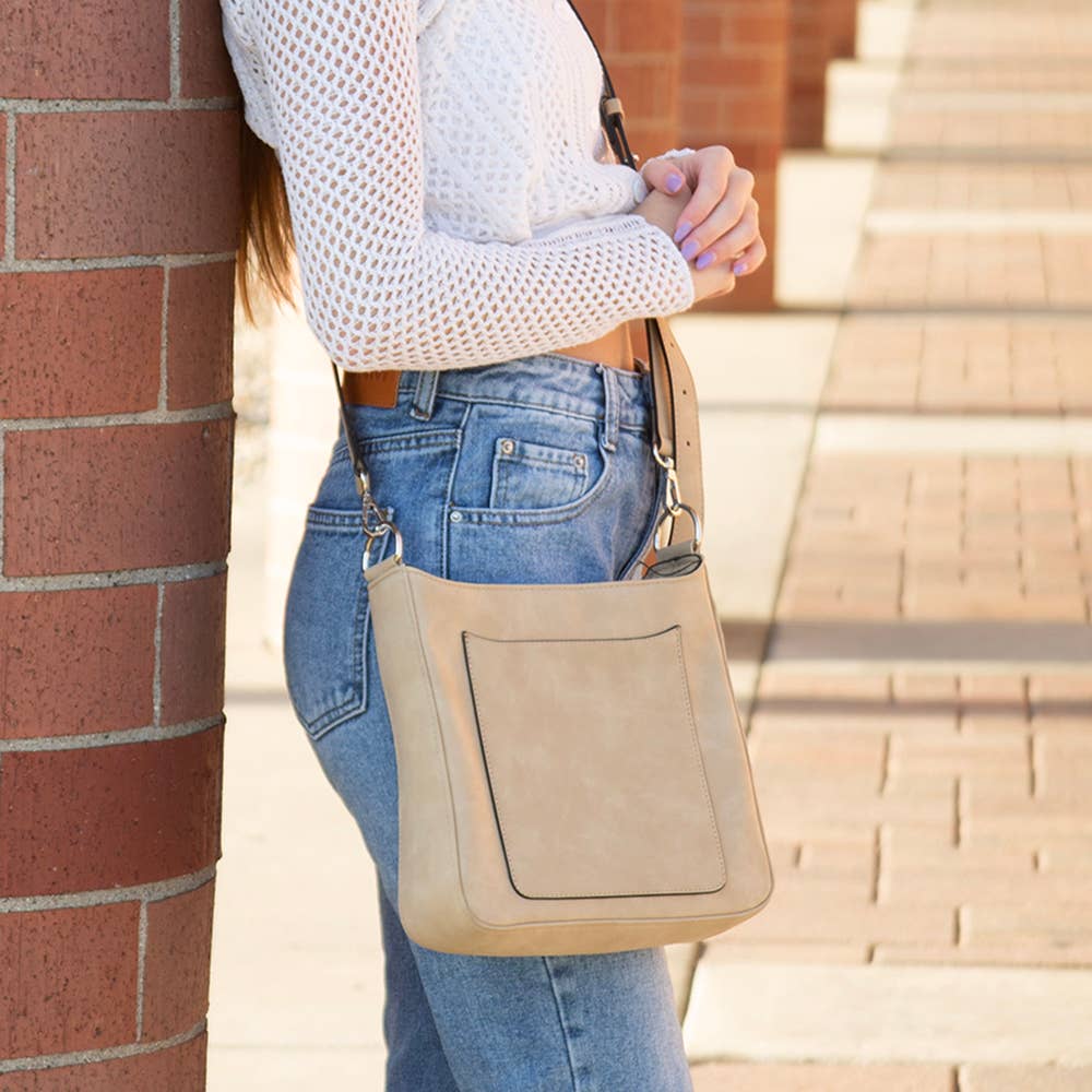 MAY SUEDE CROSSBODY🍁: TAUPE - MaisonBeach