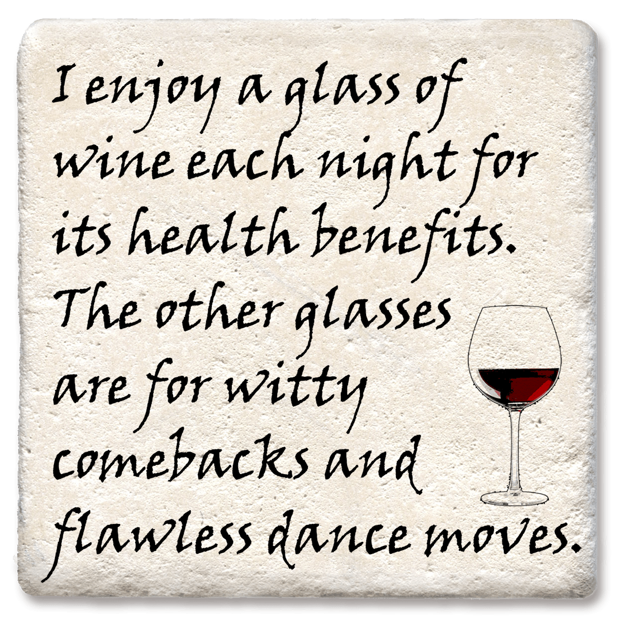 I enjoy a glass of wine coaster - MaisonBeach