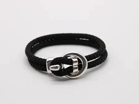 Butler Hill - Newport Rope Bracelet Silver: Navy / Medium - MaisonBeach