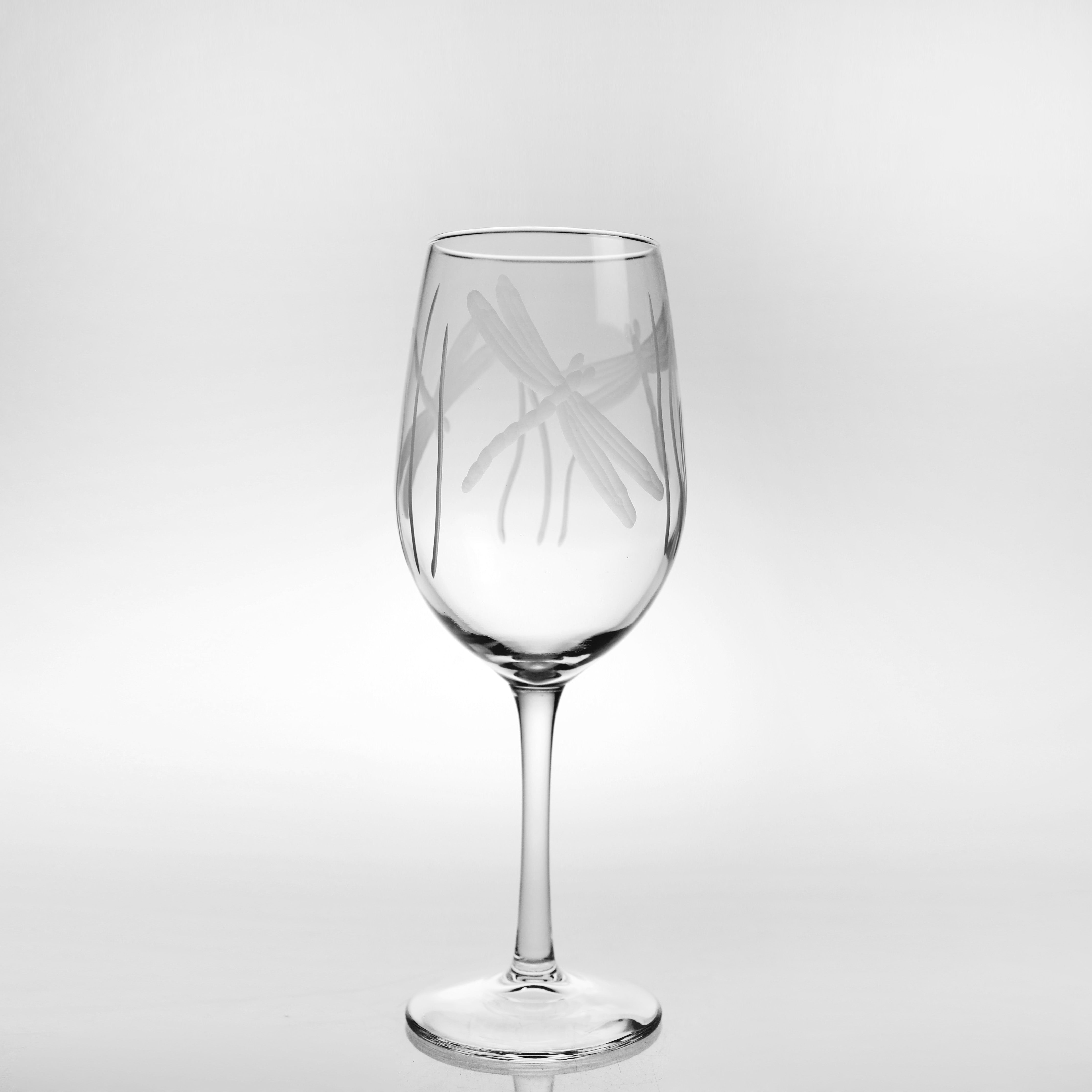 Strahl Engraved Acrylic Wine Glasses- Set of 4 