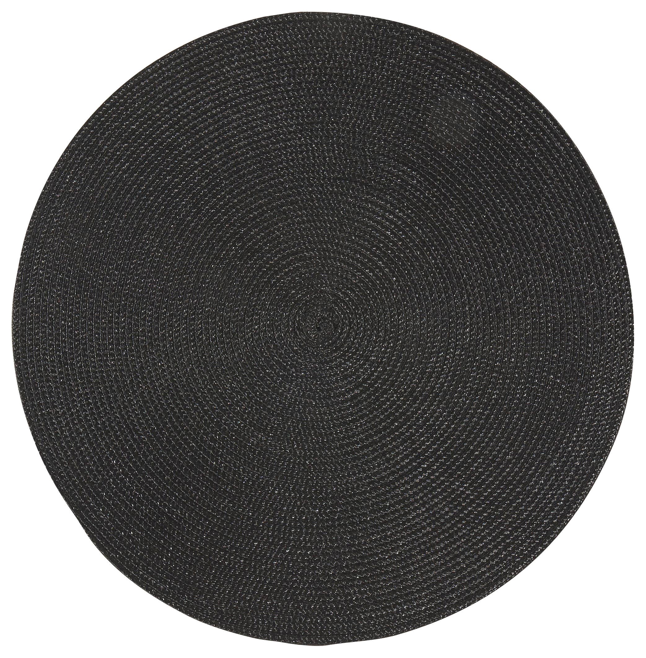 Now Designs by Danica - Disko Black Round Placemat - MaisonBeach