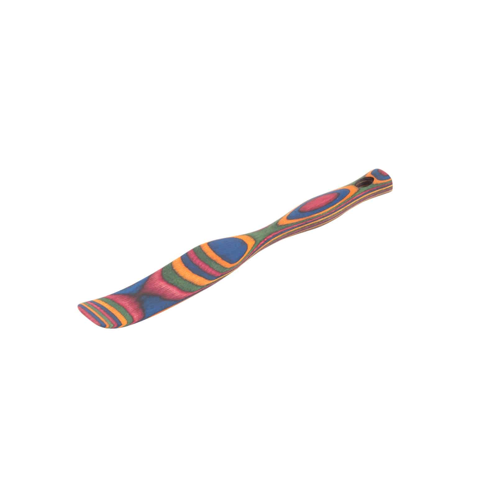 8" Rainbow Pakka Wood Slim Spurtle - MaisonBeach