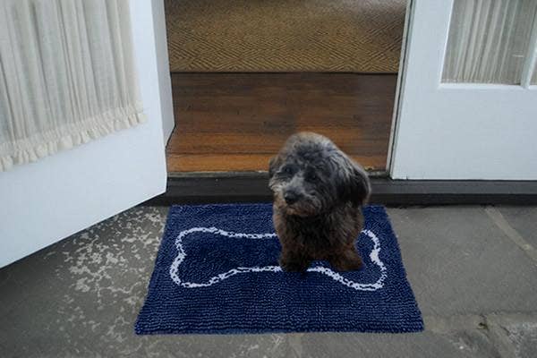 Small Navy Blue Absorbent Placemat/Doormat - MaisonBeach