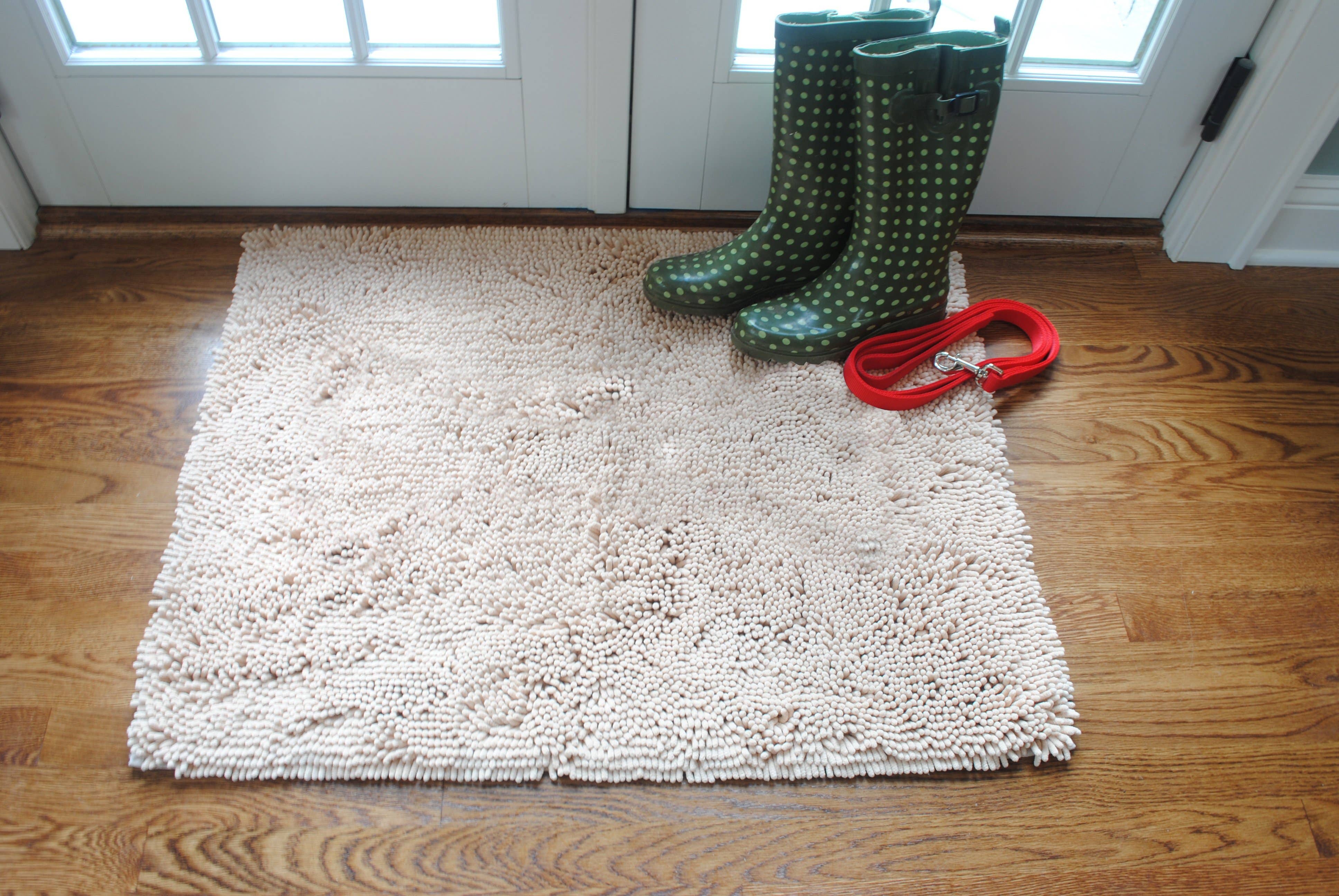 Plain Beige Absorbent Doormat In Large - MaisonBeach