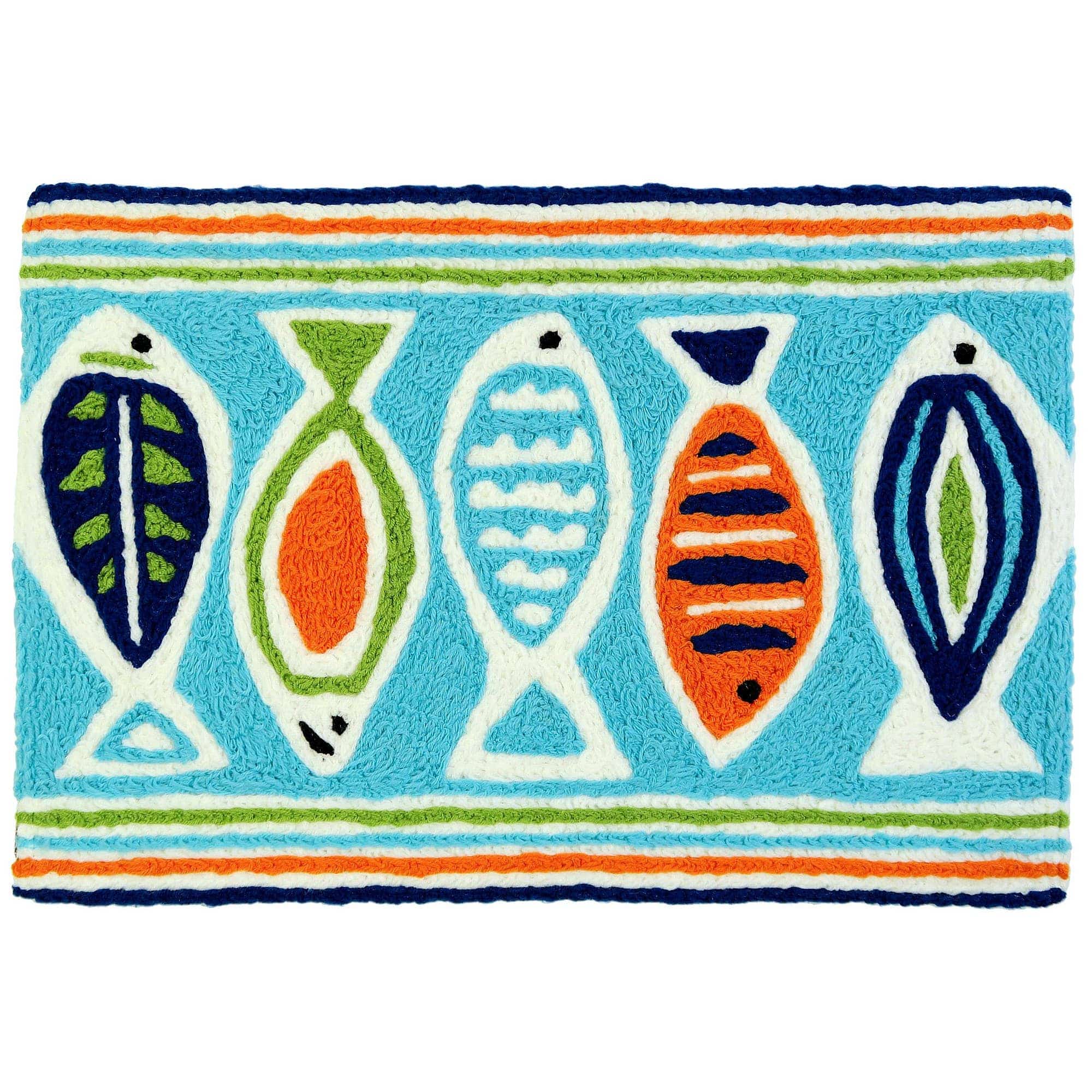 20” x 30” RETRO FISH PATTERN RUG - MaisonBeach