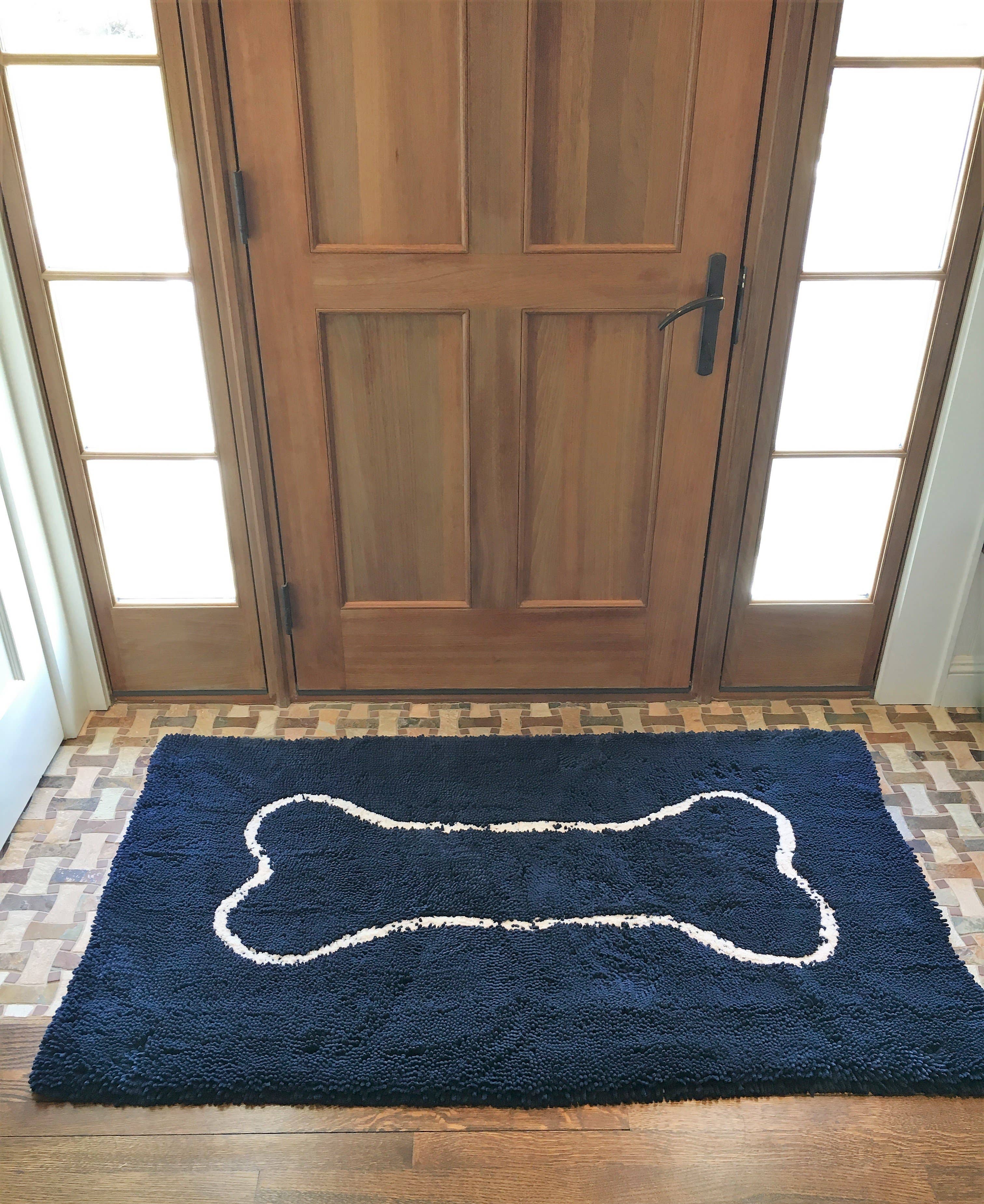 Large Navy Blue Soggy Doggy Doormat - MaisonBeach